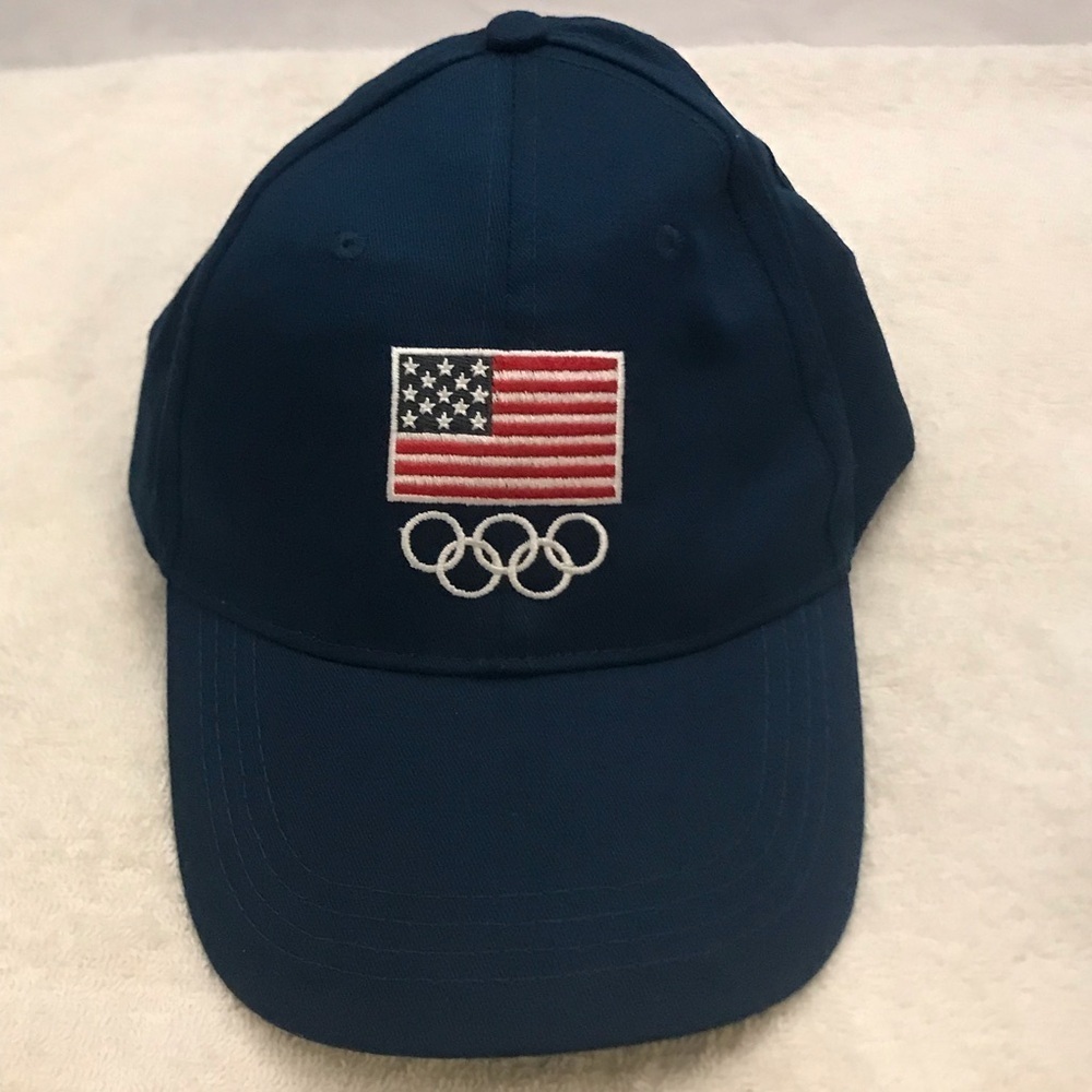 BDA Adjustable American Flag + Olympics Blue Sport Cap